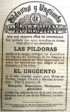 Píldoras y Ungüento de Holloway (1901)